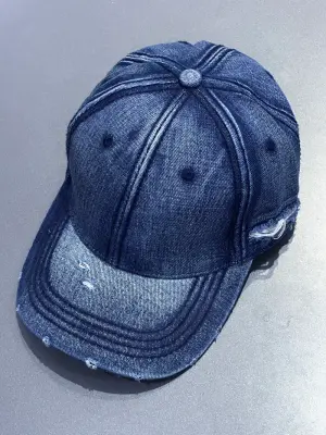 كاسكيطة جينز Vintage ازرق داكن