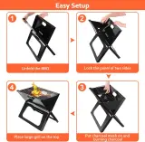Barbecue à charbon Portable Pliable Grille sous forme de X