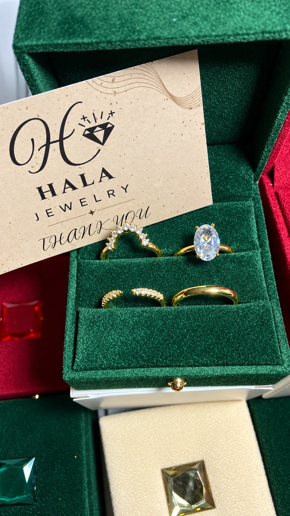 Oval Love Bridal Set – طقم خواتم فاخر