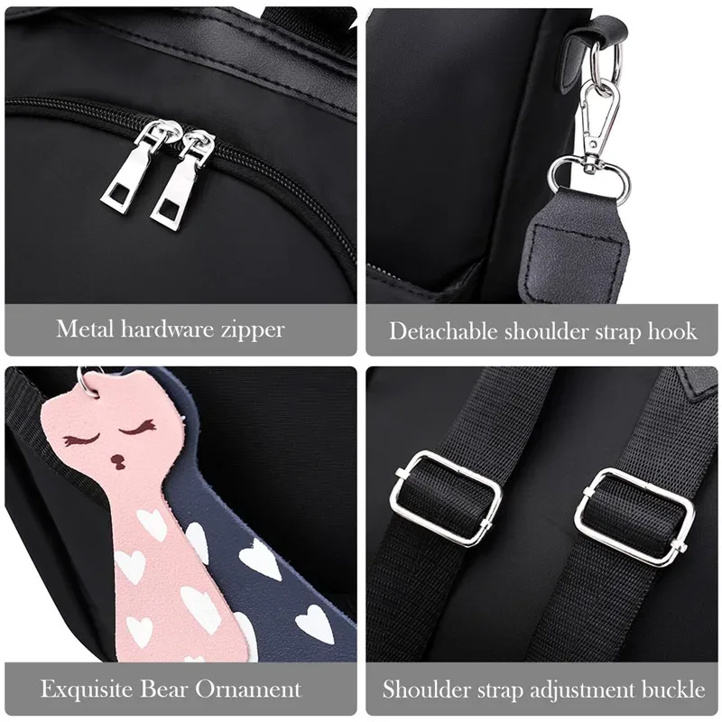 Sac à dos oxford Antivol étanche Pour Femme – Noir