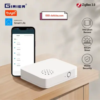 Capteur Smart Connecté de Vibrations - sans fil - Alarme Sonore - Tuya Smart Wifi.