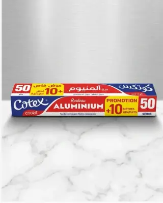 Cotex ورق اليمينيوم 50+10متر