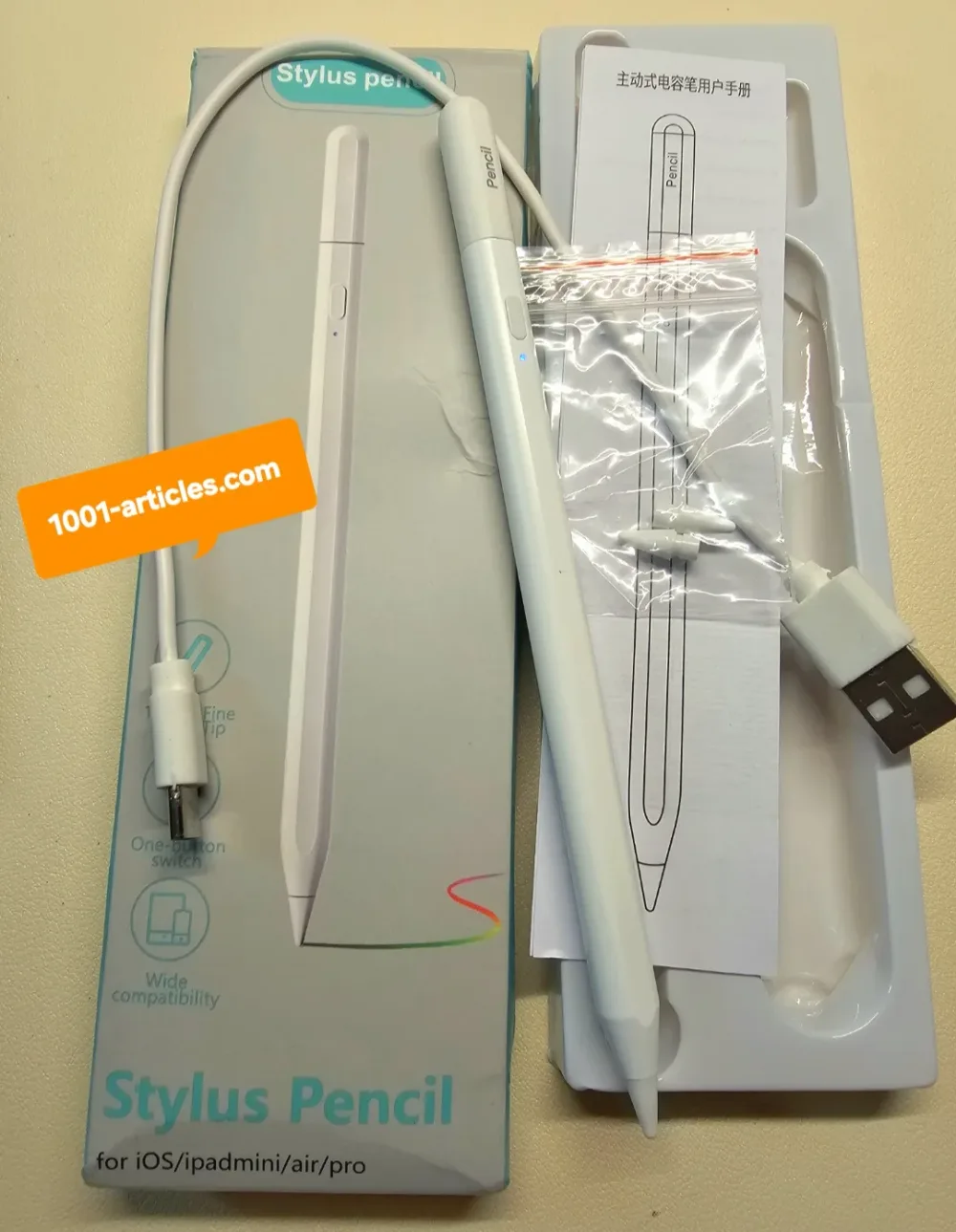 Stylet M4 pour IPad 2026 - Type C - Palm Rejection - 02 Embouts