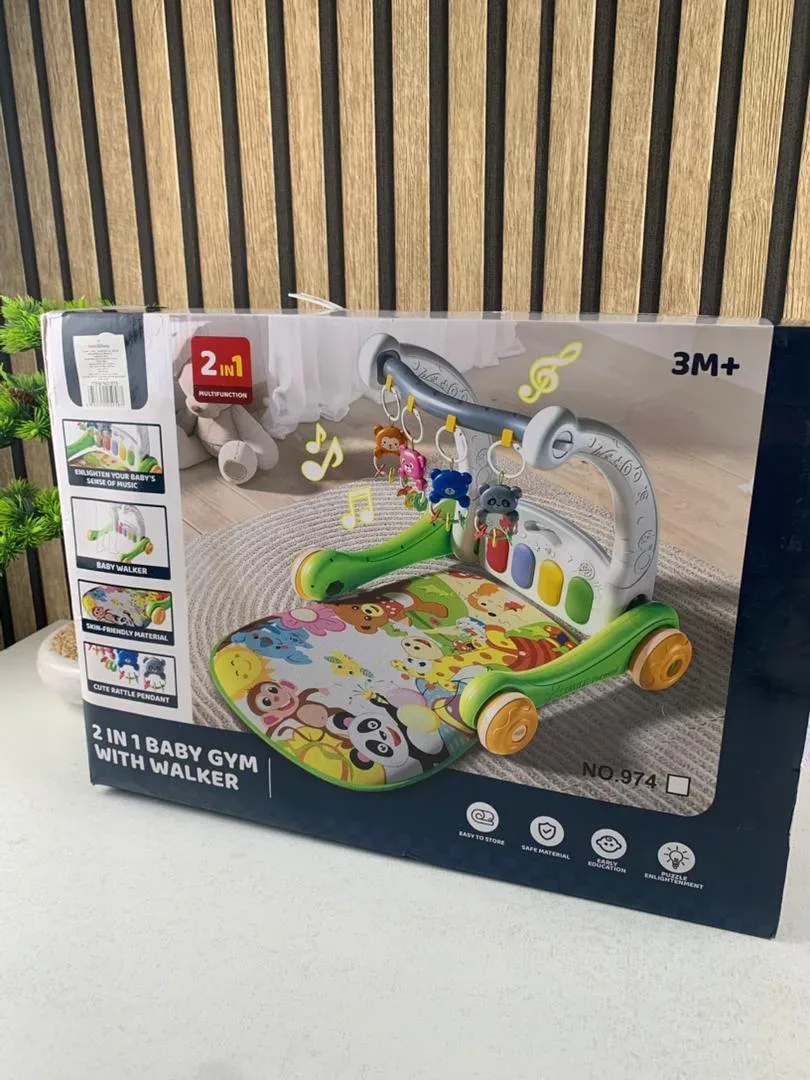 Tapis de marche 2 en 1 pour enfants avec jouets pour bébés – بساط ألعاب ومشاية للأطفال