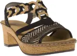 Sandales Femme Rieker Antistress 638C7-00 Noir – Talon 6,5 cm