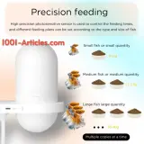 Mangeoire Smart Connecté Intelligent - Fish Feeder - pour Aquarium, Camera, App, Contrôle à distance .