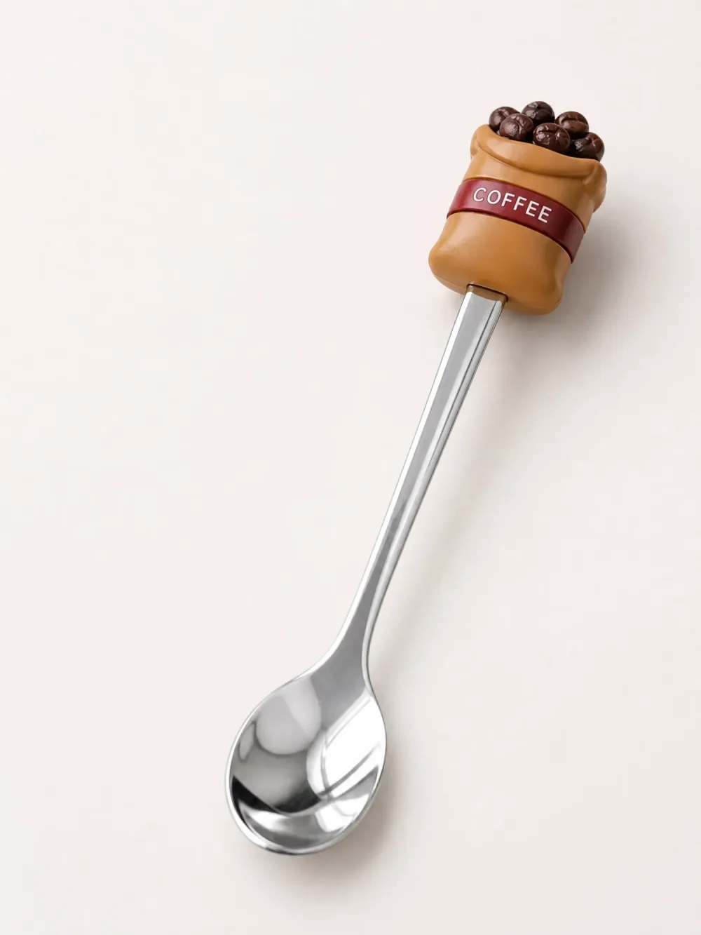 ☕ Cuillère en Inox à Manche Décoratif "Coffee Time"