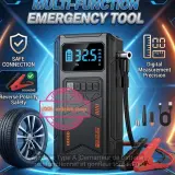Kit de démarrage de voiture et Compresseur d'air numérique - JKUOO - 180 PSI