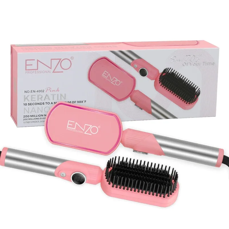 ENZO  Brosse Chauffante Lissante & Bouclante Keratine EN-4002