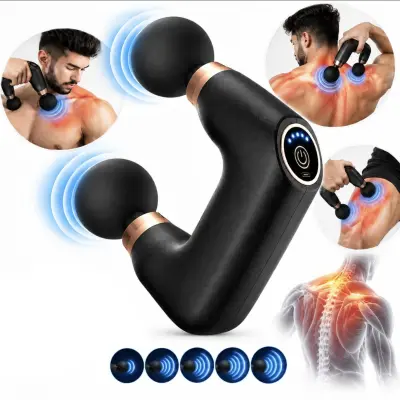 Pistolet de Massage Électrique Double Tête FL-818 - جهاز تدليك ومساج كهربائي مزدوج الرأس