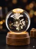 Veilleuse boule de cristal 🔮 3D " 9cm "