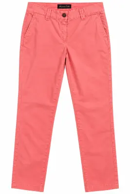 Pantalon Femme Massimo Dutti – Rose Corail – Coupe Droite – Taille 40