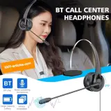 Casque sans fil Bluetooth avec Microphone réglable pour centre d'appels.