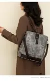 Sac à Dos Femme Antivol en Tissu Vintage avec Fermeture Arrière SACKDS39GR - حقيبة ظهر نسائية كاجوال متعددة الاستخدامات