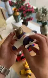 Petit avion jouet avec figurine animal pilote – hélice rotative