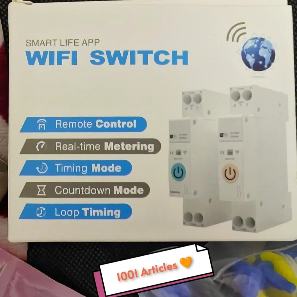 Disjoncteur intelligent TOMZN Tuya Wifi avec rail DIN