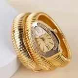 ساعة نسائية ذهبية على شكل أفعى - BVLGARI - بعدة ألوان