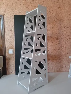 Geometric Tall Corner Shelf CNC File
