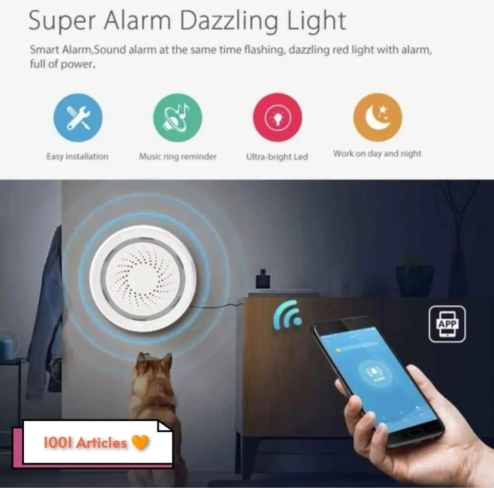 Sirène intelligente (Alarme sonore 🔊) smart Tuya Wifi - 100dB