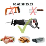 Scie sabre électrique 710W pour métaux, PVC, bois et viande.