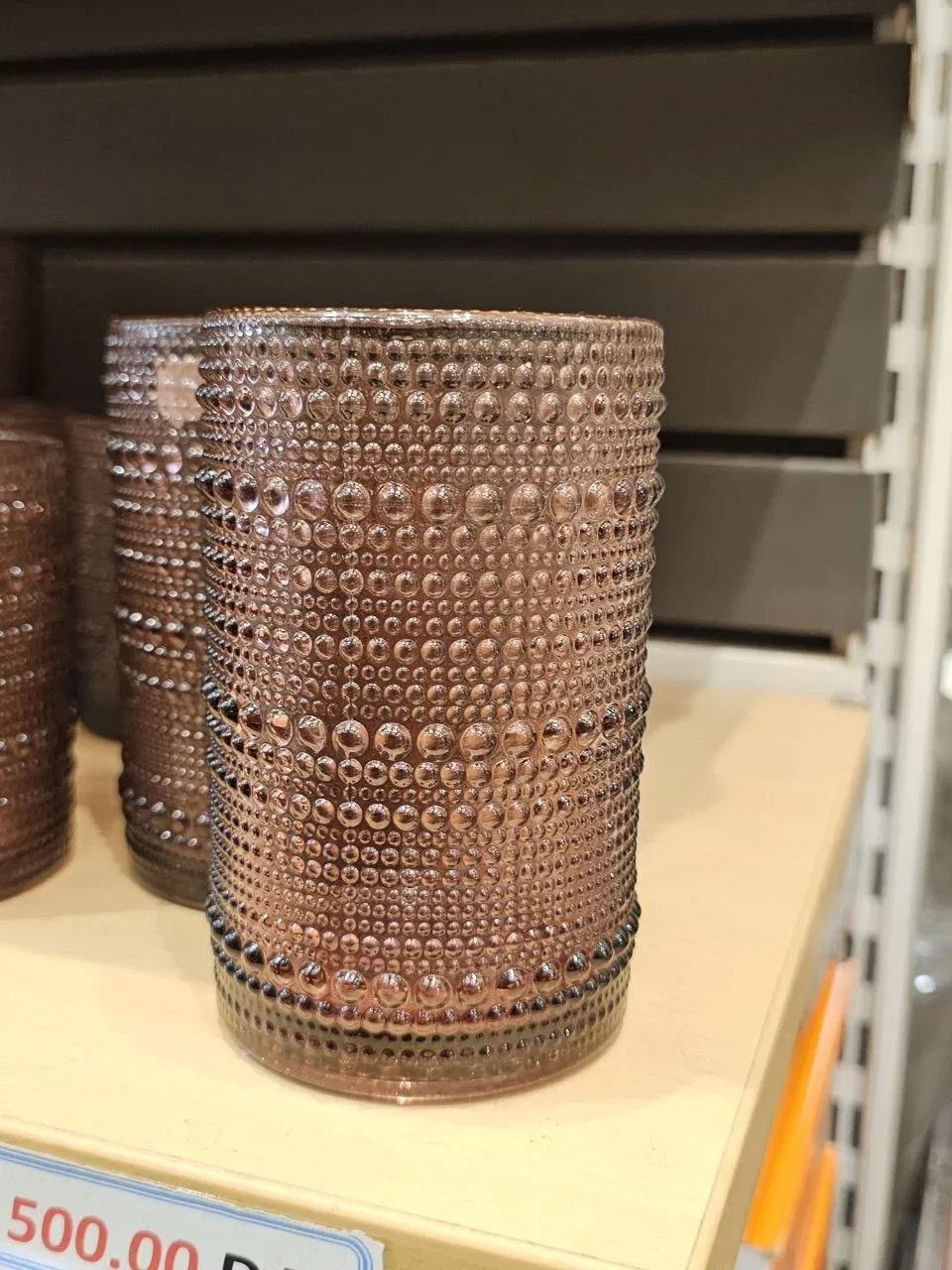 COLLECTION DELI GLASS - VERRES TEXTURÉS MARRON BRONZE