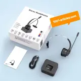 Casque sans fil Bluetooth avec Microphone réglable pour centre d'appels.