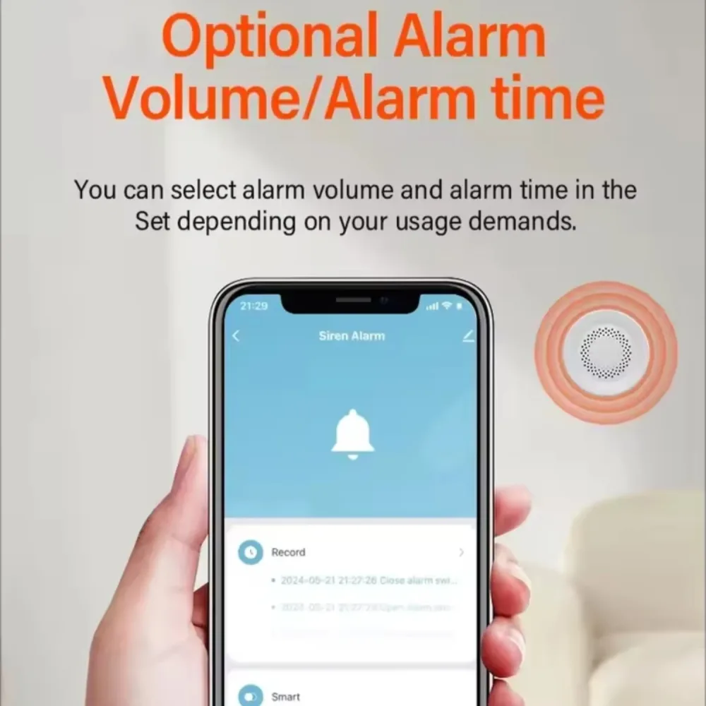 Sirène - alarme sonore de sécurité intelligente - Wifi - Zigbee Tuya Smart