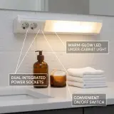 Applique murale linéaire 10W 50cm avec 2 prises - مصباح جداري خطي مزود بمقبسين