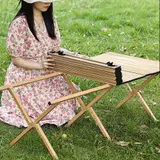 Table de Camping Pliante en Aluminium avec Design Grain de Bois - طاولة تخييم ألمنيوم قابلة للطي بتصميم خشبي