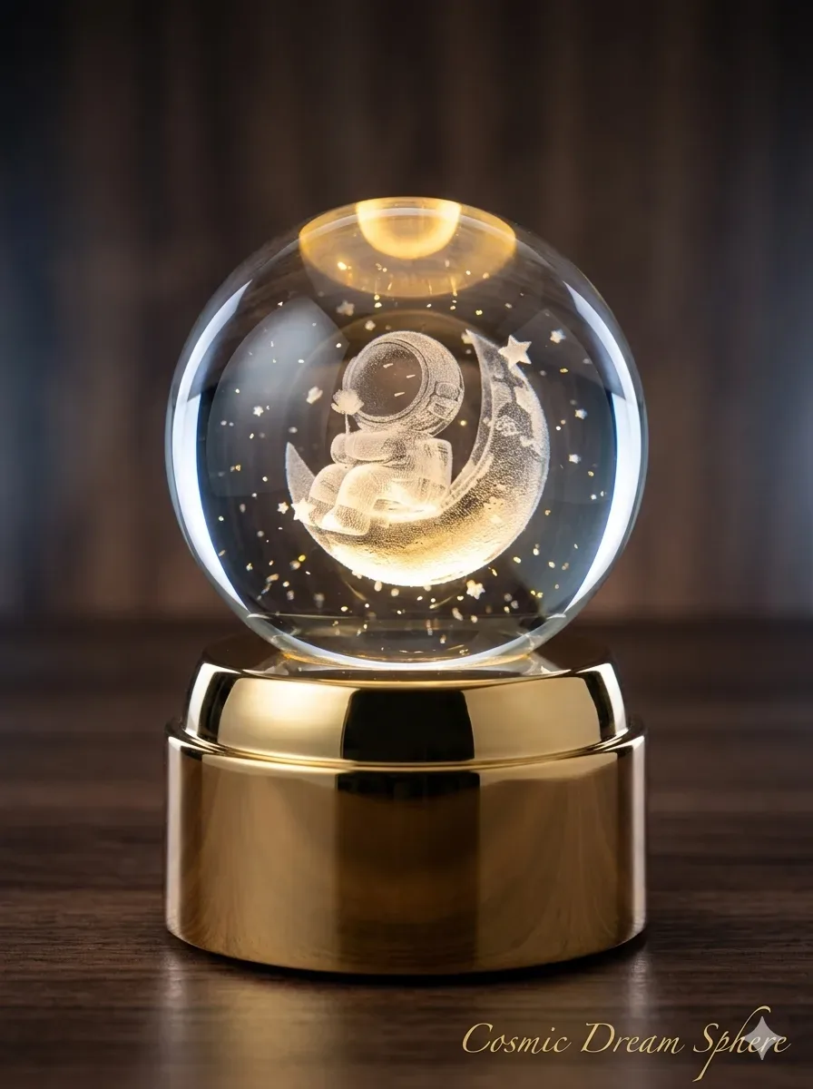 Veilleuse boule de cristal 🔮 3D " 9cm "