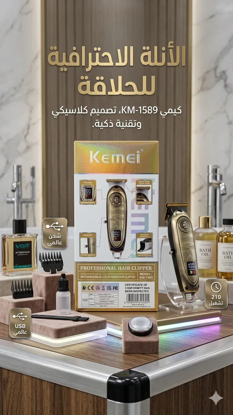 ماكينة الحلاقة "كيمي" (Kemei KM-1589)