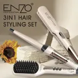 مجموعة تصفيف الشعر الاحترافية 3 في 1 من ENZO (طراز EN-3885)