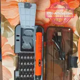 Ensemble de tournevis de précision, électrique rechargeable, 46 en 1, embouts magnétiques.