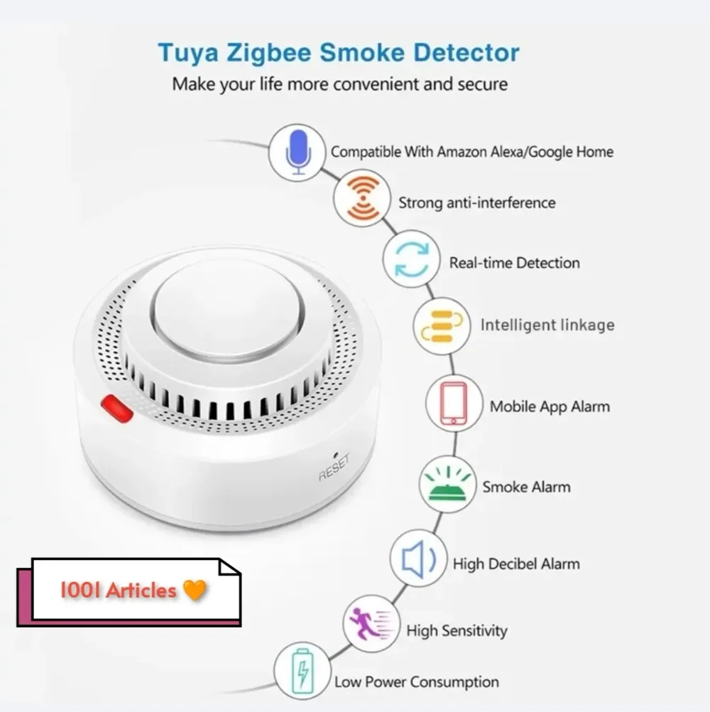 Capteur intelligent de fumée et incendie 🔥 Tuya Smart