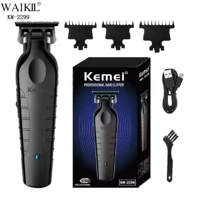 Kemei KM-2299 Tondeuse 1200mAh USB Type-C – 3 guides