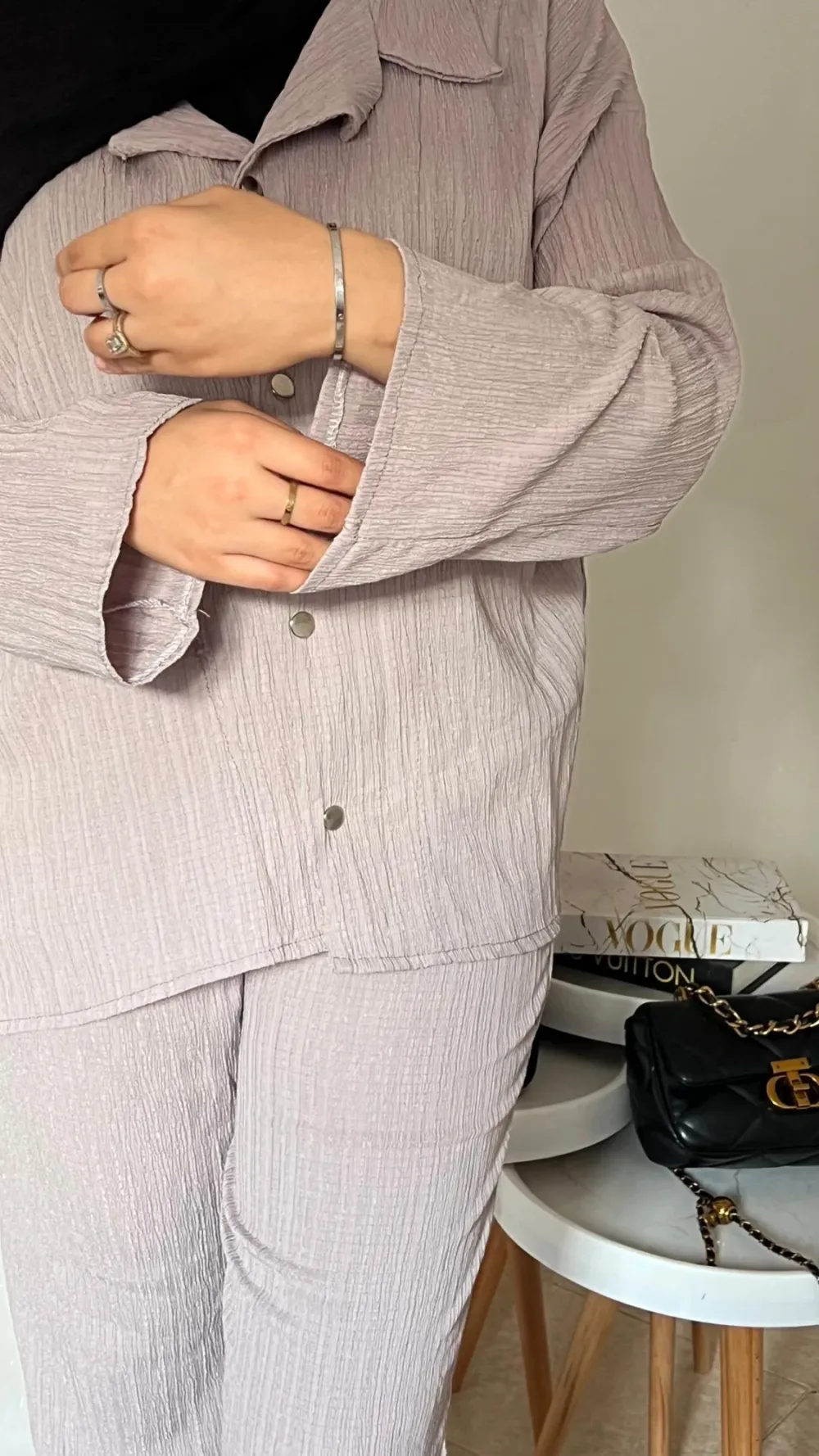 Ensemble SABAYA qualité supérieure en GRIS