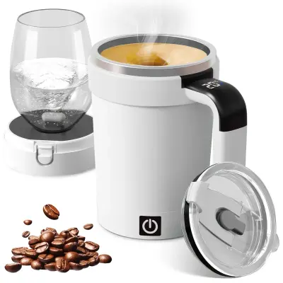 Mug Auto-Mélangeur Magnétique “AUTO MUG STIRRING” : L’Innovation au Service de Votre Boisson
