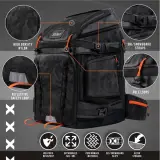 Sac à dos Sklon pour chaussures de ski , extensible 55-65 litres - étanche pour les voyages