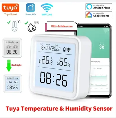 Capteur intelligent et afficheur de température 🌡 et du taux d'humidité, Tuya Smart .
