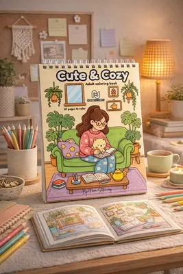 Cute Adult Coloring Book