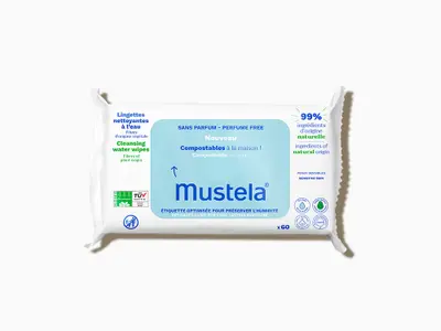 Lingettes nettoyantes à l'eau compostables