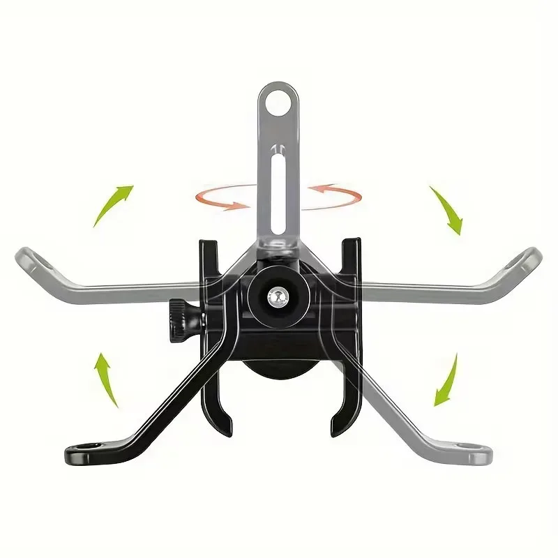 Support Téléphone Vélo et Moto En Aluminium Fixation Griffe d'Aigle Ultra-Stable Orientable à 360° - حامل الهاتف المعدني والمقاوم للصدمات للدراجات النارية والبرية
