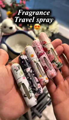 Vaporisateur de parfum de voyage rechargeable – Motif floral porte-clés