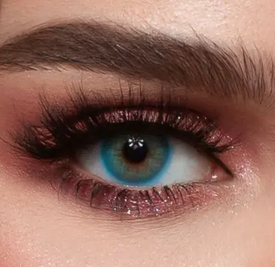 Blue lentille