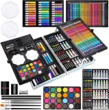 Coffret d'Art Deluxe 144 Pièces avec Mallette Portable - علبة أدوات الرسم والتلوين الفاخرة 144 قطعة داخل حقيبة