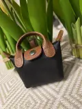 Mini sac pliable style "Le Pliage" – Nylon et cuir