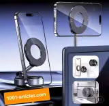 Support de Téléphone Magnétique, Pliable 360°, Puissant, pour Voiture, K007.