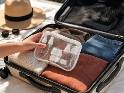 Kit de Flacons de Voyage Rechargeables 5FIVE – Trousse Transparente
