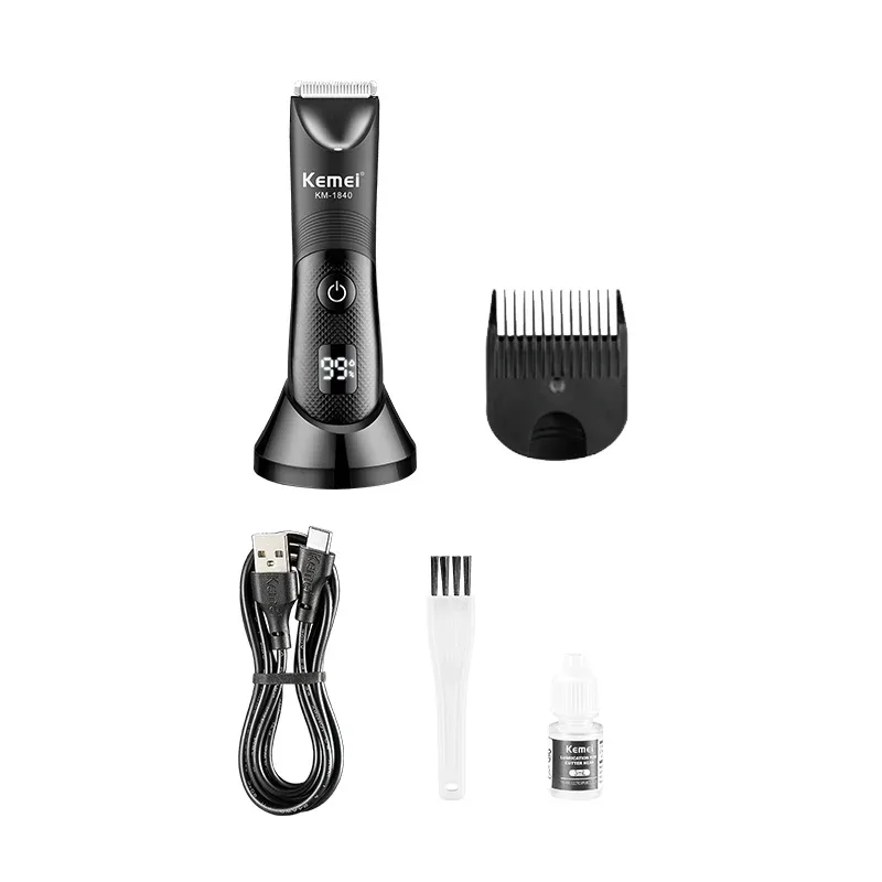 Kemei KM-1840 Tondeuse rechargeable USB Type-C IPX7