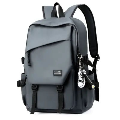 Sac à dos Tendance Pour Hommes en tissu Imperméable léger et respirant grande capacité SACHM08GR - حقيبة ظهر لحفظ الكمبيوتر المحمول والأعمال بتصميم عصري ومريح